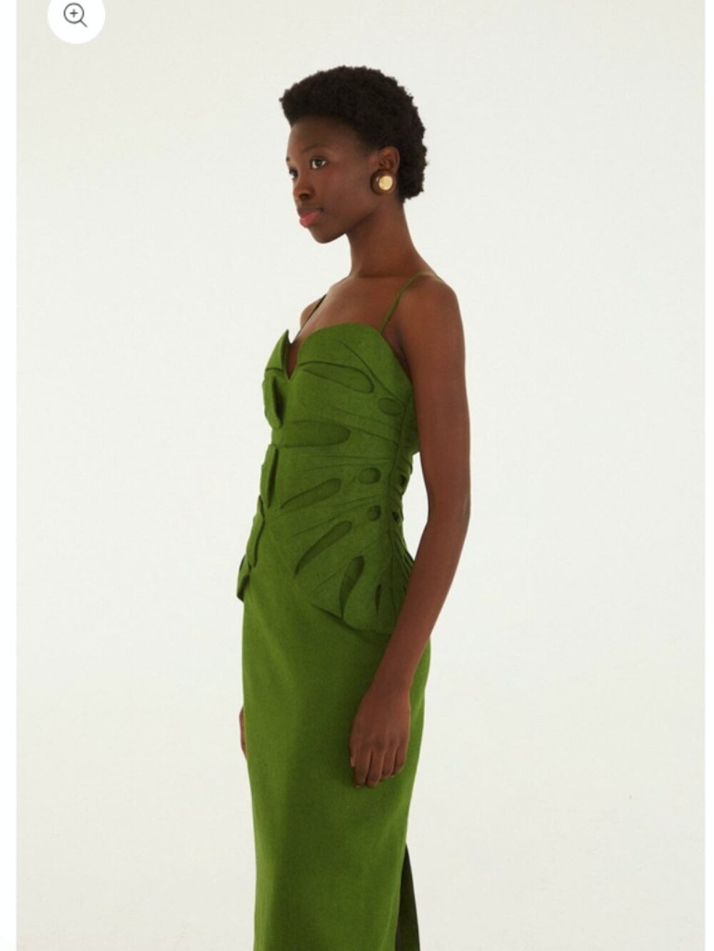 Farm Rio green monstera leaf sleeveless maxi dress XL - Picture 5 of 7
